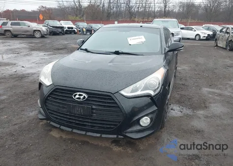 2014 Hyundai Veloster Turbo W/Blue из США, поврежденный, VIN KMHTC6AE9EU197022